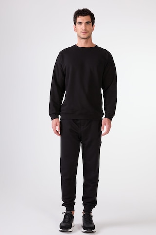 Dufy Siyah Bisiklet Yaka Regular Fit Erkek Sweatshirt Siyah