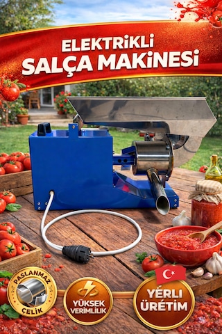 Mavi Ayaksız Profesyonel Salça Makinesi 3 Hp Domates Biber Salça Çekme Makinesi 700 Kg Kapasiteli