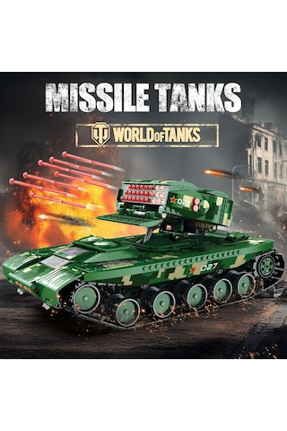55027 Füze Tank Kumandalı&motorlu Yaratıcı Yapı Blok Seti Building Blocks Missile Tanks - 1449 Parça
