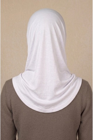 Sonbaharmoda Hazır Türban Pratik Kaymaz Tesettür Eşarp Viskon Likralı Rahat Günlük Ve Namaz İçin Hijab Beyaz