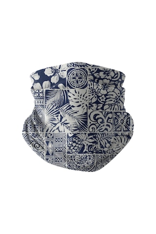 Bobrear Lacivert Tropikal Patchwork Desenli Çok Amaçlı Buff Bandana Boyunluk Çok Renkli
