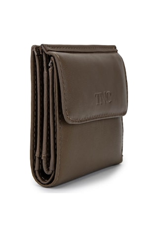 Tamer Tanca Unisex Hakiki Deri Bej Cüzdan 688 1415 Czdn Y25 Toprak Kahverengi