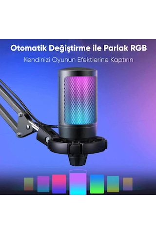Fifine Ampligame A6t Rgb Yayıncı Usb Mikrofon Seti A6t