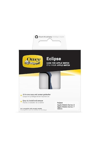 Otterbox Bumper, Series 9/8/7 - 45mm Için Entegre Ekran Koruyuculu, Temperli Cam, Darbeye Dayanıklı, Düşmeye Dayanıklı Ve Için Ince Koruyucu Kılıf, Koyu Mavi