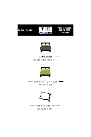 Tabu Home Çarşafı Lastikli Kapadokya Balon Krem Tek Kişilik Nevr