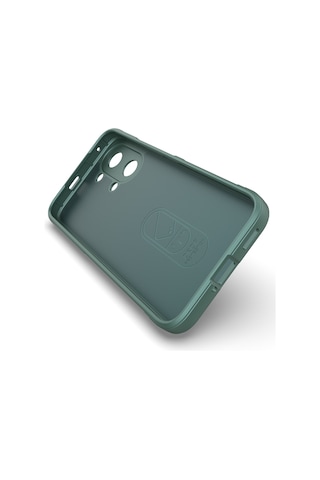Maks Technology Poco X8 Pro Max Kılıf Esnek Tpu Oyuklu Arka Yüzey Tasarımlı Mkst Etnik Silikon Kapak - Koyu Yeşil