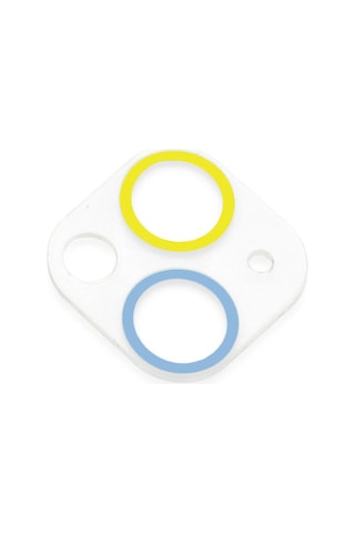 Apple iPhone Uyumlu 13 Mini Renkli Kamera Lens Koruma Cam - Sarı-mavi Çok Renkli