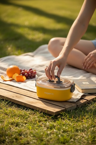 Vagonlife Bento 600ml Paslanmaz Çelik Sefer Tası - Sarı Yellow