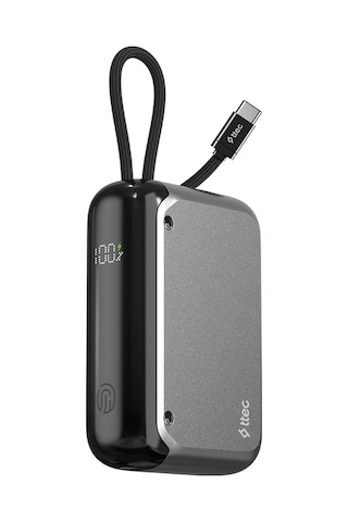 Ttec 2BB228UG Recharger LCD 10.000 mAh PD 30W USB-C Dahili Kablolu Taşınabilir Hızlı Şarj Aleti/Powerbank