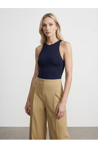 Dilvin 32836 Halter Yaka Bodysuit-k.lacivert