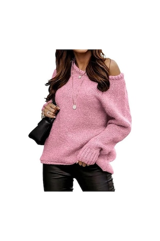 Tongxida Kadın Modası Jkashdk Mavi Uzun Kollu Bol Kazaklar, Büyük Beden, Sonbahar/kış Mavi