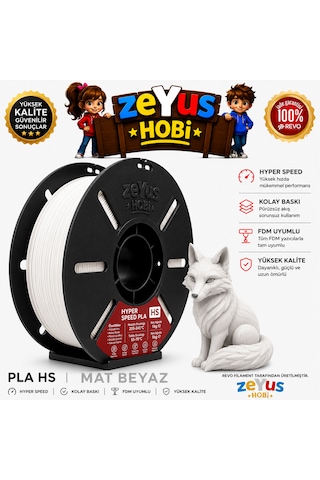 Generic Pla Hs Hyper Speed Filament Matbeyaz 1.75 Mm 1000 Gr Mat Beyaz