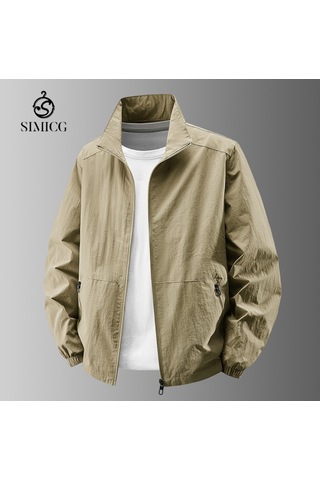 Sonbahar Yeni Rahat Nefes Alabilen Yumuşak Sade Erkek Ceketi Haki