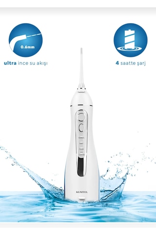 Kumtel Caremi Şarjlı Taşınabilir 3 Başlıklı Diş Ve Ağız Duşu