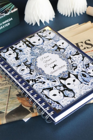 Victorias Journals Spiralli Sert Kapak Süresiz Ajanda Planner A5 Mavi