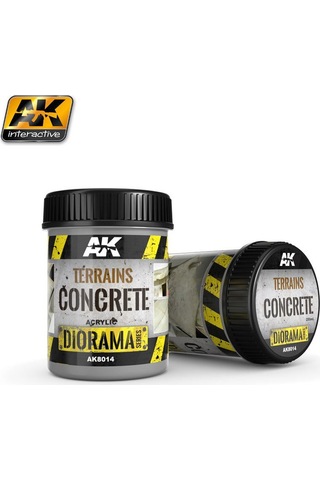 AK Interactive 8014 250 ml. Terrains Concrete, Akrilik, Diorama S