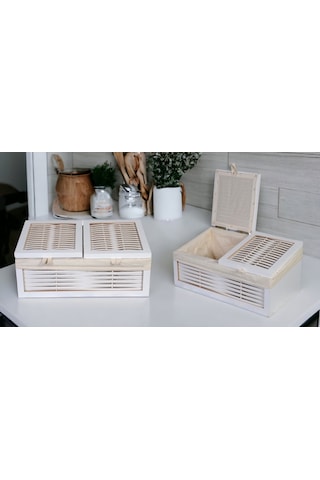 Ahşap Ekmek Sepeti , Patates Soğan Sepeti 2 Kapaklı Rustik