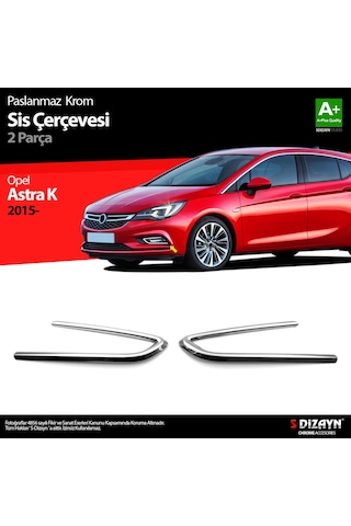S-dizayn Opel Astra K Hb Krom Sis Farı Çerçevesi 2 Prç 2015-2022