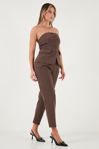Lela Regular Fit Yüksel Bel Düz Paça Havuç Bayan Pantolon 68350109 Kahve