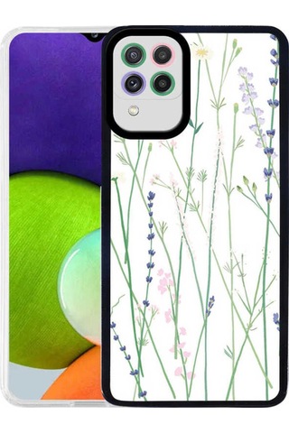 Galaxy A22 4g Kılıf Zore M-fit Desenli Kapak Flower No4