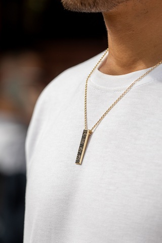 Uşaklıhafız 14 Ayar Altın Dört Element Simgeli Erkek Kolyesi