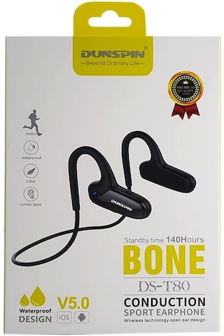 Dunspin Ds-t80 Bluetooth 5.0 Bone Conduction Kemik İletimli Spor Kulaklık Suya Dayanıklı 150mah 8 Saat Konuşma