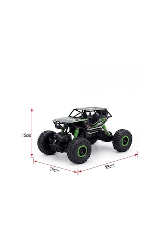 Racing Crew Max Rock Crawler 1:16 Ölçek 4wd Uzaktan Kumandalı Arazi Aracı 2.4 Ghz Oyuncak Araba Çok Renkli