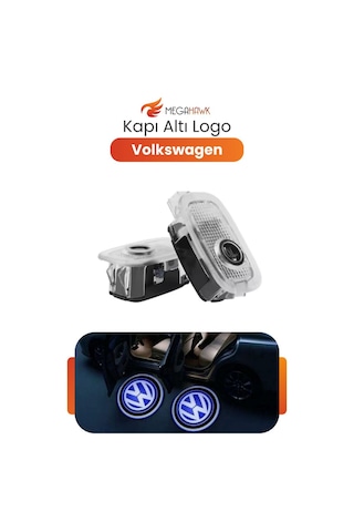 Araç Kapı Altı Logo Volkswagen Işığı 2 Li Set Led Kapı Karşılama Lambası Sensörlü Oto Aksesuar