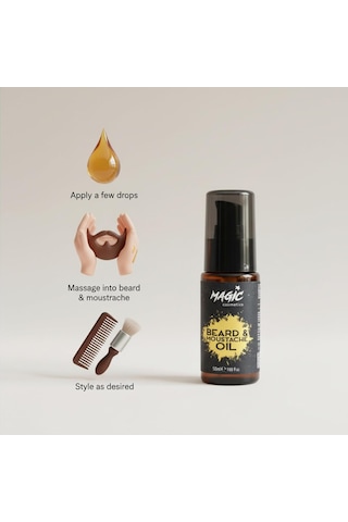 Sakal Ve Bıyık Bakım Yağı 50 Ml Besleyici & Parlaklık Veren Formül Güçlendirici Ve Nemlendirici Serum Yumuşatır Ve Sağlıklı Görünüm Sağlar Beard Oil Tüm Sakal Tipleri