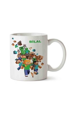 Minecraft Kişiye Özel Istediğiniz Isim Baskılı Kupa Bardak