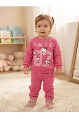 Gunes7 Güneş7hello Kity Kız Çocuk Eşofman Takımı Açık Pembe