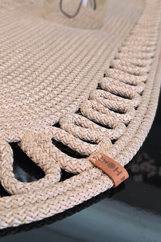 Dekoratif Örgülü 35x100 Cm Runner Şık Masa Orta Sehpa Üstü Dekoratif Sofra Aksesuarı Vizon