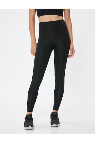 Koton Spor Tayt Yüksek Bel Slim Fit Siyah 5wak40098nk