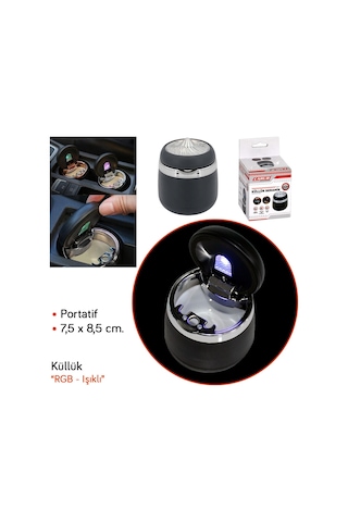 Carub Küllük Portatif Lüx Işıklı Seramik Siyah-silver Br2944644
