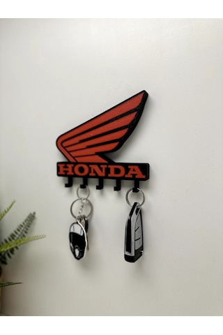 3d Baskı Dekoratif Honda Model Motorcu Anahtar Askılığı Siyah