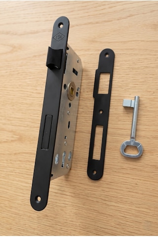 Sessiz İç Oda Kapı Kilidi Siyah 40mmx23mm