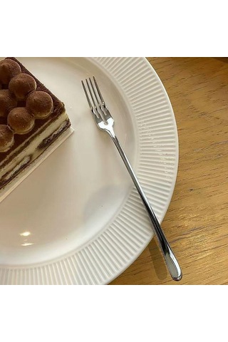 Paslanmaz Çelik Meyve Çatalı Yuvarlak Delikli Çatal Ev Tipi Çatal Ay Çöreği Çatalı Restoran Meyve Çatalı Pasta Tatlı Çatalı Yemek Masası Altın