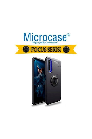 Microcase Huawei Nova 5T-Honor 20 Focus Serisi Yüzük Standl Kilif 446596512