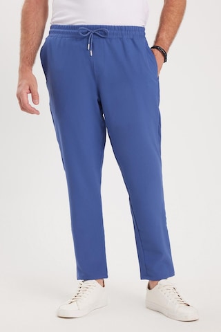 Tudors Erkek Regular Fit Beli Lastikli Bağcıklı Jogger İndigo Pantolon Rahat Kesim Yan Cepli-36898 İndigo