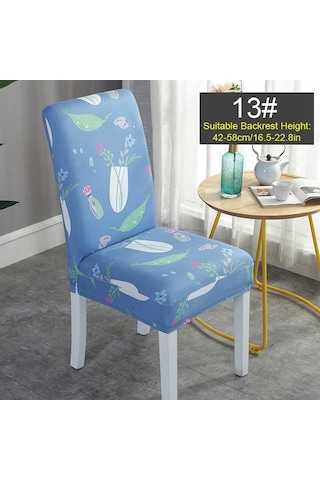 Esnek Ve Yıkanabilir Poliester Sandalye Kılıfı - Renkli Çiçek Desenli, Ev, Otel, Düğün Ve Partiler İçin Universal Tasarım Çok Renkli Çok Renkli