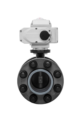 Unox Ø63 220v Ac Elektrik Aktüatörlü U-pvc Takım Kelebek Vana Asit İçin