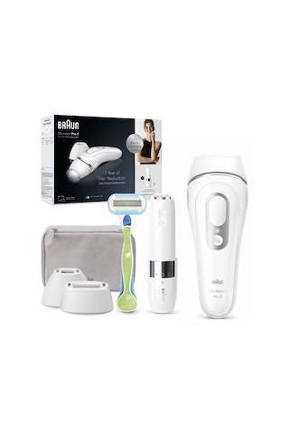 Braun Ipl Silk Expert Pro 3, Evde Tüy Alma, Çanta, Venus Tıraş Makinesi, 2 Başlık İle, Pl3136