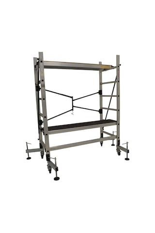 Kurulumu Kolay Katlanabilir Geniş Basamaklı İskele 2 Metre