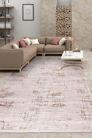 Anatolıa Halı Nova- Krem/kahve- Özel Ölçü-salon, Oturma Odası Ve Koridor Halısı Kahve-krem