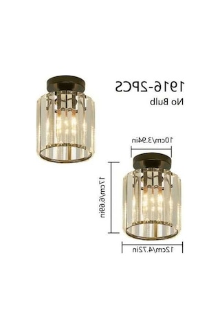 Fastbuy 1916 Model 2 Adet Yuvarlak Balkon E27 Tavan Aparatı, Ahşap Koridor Lambası, Aydınlatma Ampul Hariç Ahşap