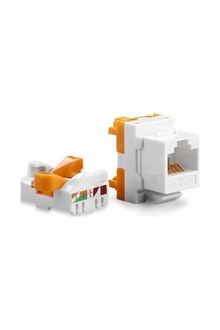 Cat6 Utp Keystone Jack Çevirmeli Tip (10'lu Paket)