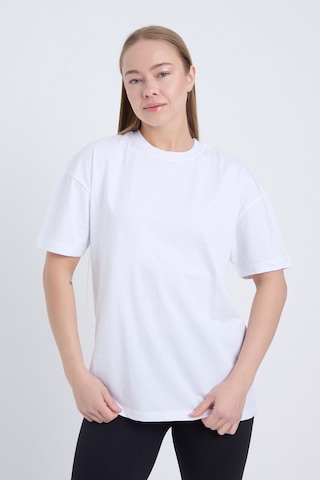 Velvoria Unisex Oversize Basic 3'lü Beyaz Bej Pembe Renk T-shirt Çok Renkli10