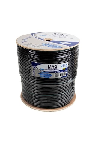Mag Rg6-u6 Cu-cu Bakır Yeşil Anten Kablo 300 Mt