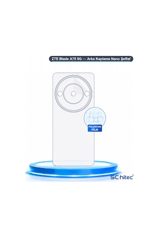 Schitec Zte Blade A75 5g Uyumlu Arka Yüzey Hidrojel Koruyucu Film 29011376