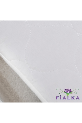 Fialka Alez Kapitoneli Fitted Lastikli 160X200 Çift Kişilik Beyaz